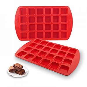 Bite-Size Silicone Brownie Pan with Dividers - Set of 2 - SILIVO Brownie Baking Pan now 30.0% off ..