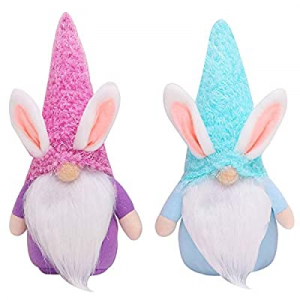 2 Pack Easter Bunny Gnomes Decorations now 50.0% off , Handmade Rabbit Swedish Tomte Gnome, Easter..