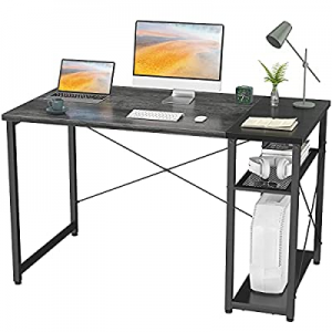 One Day Only！Homfio Computer Desk 40 inch with Storage Shelves Study Writing Table now 50.0% off ,..