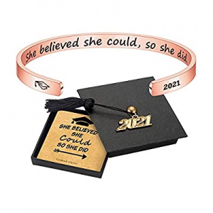 One Day Only！80.0% off Inspirational Graduation Gifts Cuff Bracelet - Engraved Inspirational Brace..