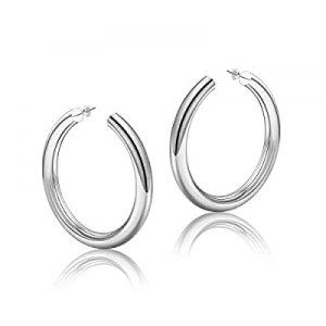 One Day Only！80.0% off Hoop Earrings for Women - 14K Gold Plated Lightweight Chunky Open Hoops 316..