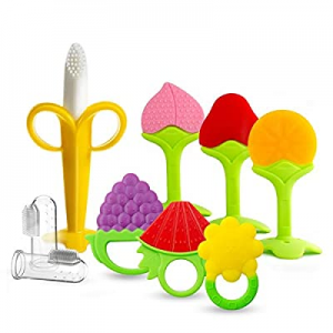 9 Pack Baby-Teething-Toys-Finger-Toothbrushes now 40.0% off , Silicone Organic Teethers Plus Finge..