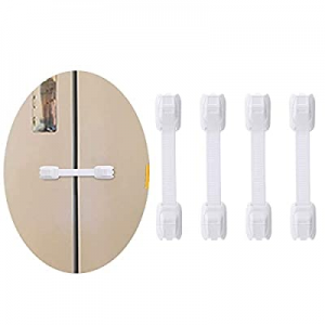 Cabinet Locks for Babies now 50.0% off , Child Safety Strap Locks (4 Pack) for Fridge, Drawers, To..