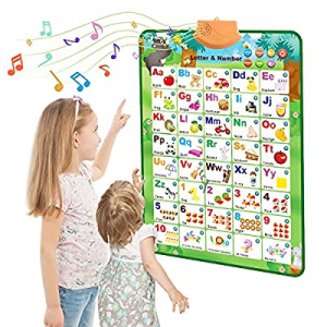 CUTE STONE Electronic Interactive Alphabet Wall Chart now 50.0% off , Talking ABC & 123s & Music P..