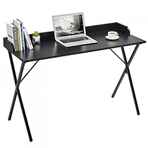 65.0% off Alecono Black Desk 47'' Writing Computer Desk for Home Office Small Spaces Modern Study ..