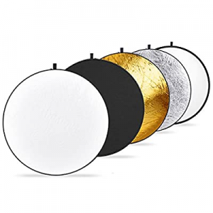 Neewer 43 Inch/110 Centimeter Light Reflector 5-in-1 Collapsible Multi-Disc with Bag - Translucent..