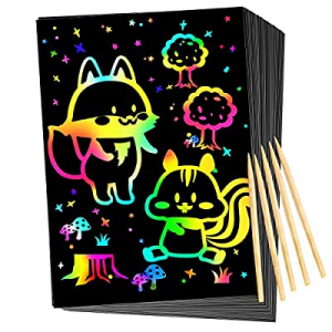 50.0% off QXNEW Scratch Rainbow Art for Kids: Magic Scratch off Paper Children Art Crafts Set Kit ..