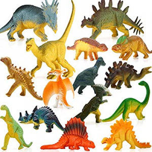 One Day Only！10.0% off KeepRunning 15 Pack Educational Dinosaur Toys - Kids Realistic Toy Dinosaur..