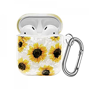 One Day Only！Airpod Case now 30.0% off , Cute Sunflower Airpod Case with Keychain Full Protective ..