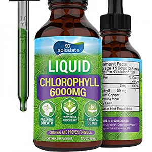Chlorophyll Liquid Organic,Energy Supplement for Digestion and Immune System,Rapid Absorbing,All Nat