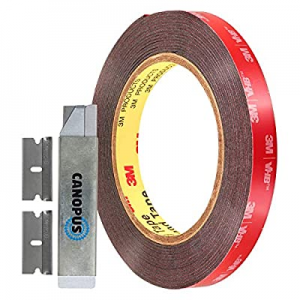 CANOPUS 06384 Automotive Acrylic Plus Attachment Tape now 30.0% off , Black, 0.5in x 15ft, Double ..