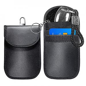 Faraday Bags, 2 Packs Durable Faraday Bag for Key Fob Faraday Cage Protector - Car RFID Signal Block