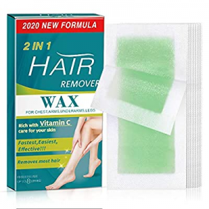 40 Strips Wax Strips, Hair Removal Wax Strips for Body, Chest, Arms, Underarms, Legs, Bikini, Quick 