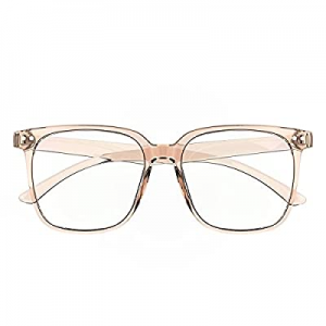 Oversized Square Blue Light Blocking Glasses for Women Men Reading Computer Gaming Protection Eye(Or