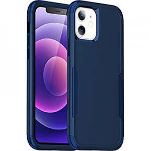 LStiaq Compatible with iPhone 12/12 Pro Armor Case - [Rugged + Protective] Tough Grip Cover (Blue)