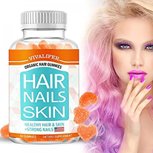 Hair Skin and Nails Vitamins with Biotin, Vitamin C, Supports Healthy Complexion and Hair Growth Thi