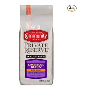 Community Coffee Blend Dark Roast Coffee 12 Ounces (Pack of 3) @ Amazon