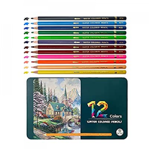12 Colored Pencils Watercolor Pencils Set for Adult Coloring Books now 80.0% off , Multi Colored A..