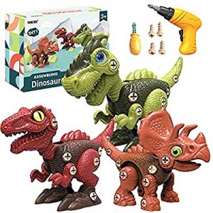 Dinosaur Toys for 3 4 5 6 7 Year Old Boys now 50.0% off ,Take Apart Dinosaur Toys with Electric To..