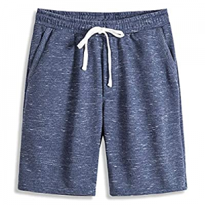 VANCOOG Men’s Casual Cotton Knit Short Drawstring Elastic Jogger Gym Shorts now 55.0% off 