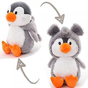 Penguin-Elephant Stuffed Animals now 55.0% off , Penguin Wearing Gray Elephant Costume,Plushies Pe..