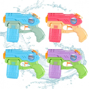 OMWay Water Guns for Kids, 4 Pack Soaker Squirt Guns,Yard Games for Toddlers @ Amazon