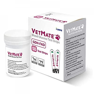 VetMate Dogs & Cats Diabetes Test Strips - 50 Count Strips Compatible with VetMate Diabetes Testing 