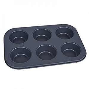 DONOUCLS 6-Cup Muffin Pan now 50.0% off , Non-Stick Carbon Steel Baking Cupcake Pans, Easy to Clea..