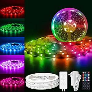 RGB LED Strip Lights 40FT now 65.0% off , MikeWin Color Changing Led Lights with 44 Keys RF Remote..