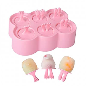 60.0% off YSBER 6 Cavities Silicone Popsicle Molds - DIY Cartoons Animal Popsicle Molds for Kids -..