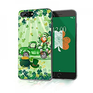 Cocomong St Patrick's Day Phone Case Compatible with iPhone 8 Plus Shamrock Case iPhone 7 Plus Cover
