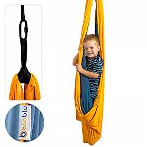 BLIABLU Sensory Swing + Hanging Kit - Large Durable Double Layer Indoor Outdoor Therapy Swing for ..