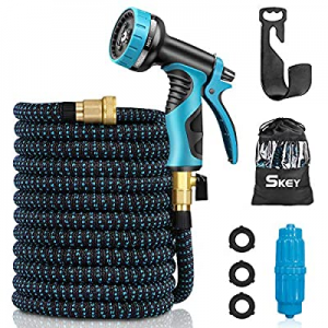 SKEY Garden Hose 50ft-Flexible and Expandable Water Hose with 9 Function Nozzle now 50.0% off , 3/..