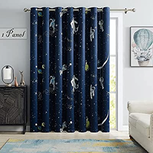 lefeng Astronaut Print Blackout Door Curtain Drape 84 Inches Long with Grommet Top for Kids now 70..