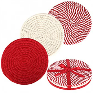 Kakamay Potholders Trivets Set 100% Pure Cotton Thread Weave(Set of 3) now 50.0% off ,Kitchen Triv..