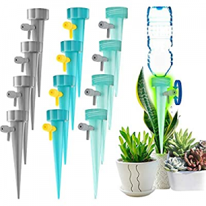 One Day Only！QQCherry Self Watering Spikes now 80.0% off ,Slow Release Control Valve Switch Automa..
