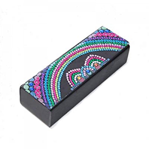 One Day Only！Diamond Painting Eyeglass Case Sunglasses Cases Storage Case Hard Case with Leather 5..