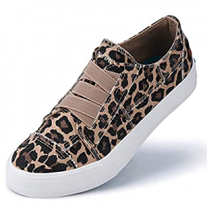 One Day Only！30.0% off JENN ARDOR Women's Canvas Slip On Sneakers Low Tops Fashion Flats Comfortab..