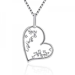 VANLAMS Infinite Love Necklace now 60.0% off , 925 Sterling Silver Love Heart Necklace for Women, ..