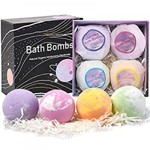 One Day Only！Bath Bombs now 66.0% off , 5oz XXL Bath Bomb Gift Set Pure Natural Essential Oils Bub..