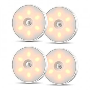 Otdair Motion Sensor Light Puck Lights now 40.0% off ,4 Pcs Rechargeable Wireless Closet Light, St..