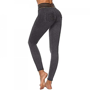 70.0% off Imysty Womens Ruched Butt Lifting High Waisted Workout Leggings Sport Tummy Control Gym ..