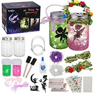 tomser Fairy Lantern Craft Kit now 50.0% off , Unique Color DIY Fairy Jar Night Lights Craft Princ..