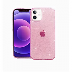 ABenkle Compatible with iPhone 12 and 12 Pro Case, Slim Fit Hybrid Glitter Bling Sparkly Case for Wo