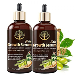 One Day Only！Hair Growth Serum now 60.0% off , 2Pack Hair Growth Oil with Biotin, Hair Regrowth Tr..