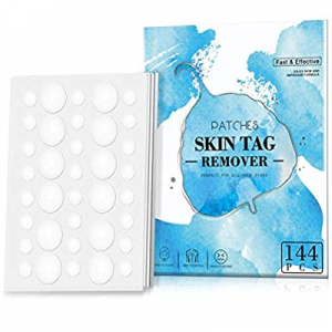 Wart Remover,144Pcs Skin Tag Remover Patches,Premium Formula Skin Tag Removal,Tag Dry and Fall Away,