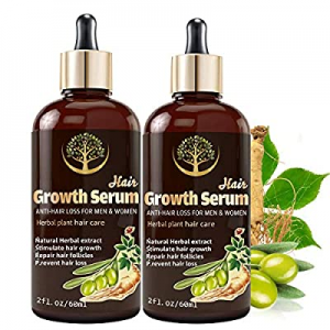 Hair Growth Serum, 2Pack Hair Growth Oil with Biotin, Hair Regrowth Treatment for Stronger, Thicker,