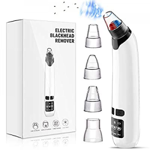 Blackhead Remover Vacuum, Acne Removal Tool Face Pore Cleanser Pimple Extractor USB Recharge with 4