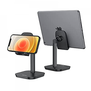 iPhone Stand Desk, OMOTON Rotatable Cell Phone Stand Holder for Desk with Weighted Base, Compatible