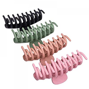 JSY Hair Claw Clips 4.3 Inch Nonslip Large Claw Clip for Women and Girls Thin Hair,Strong Hold Hair 